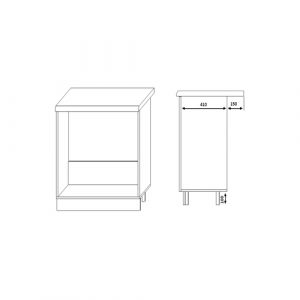 Шкаф-стол под мойку «№19 Сити 600»